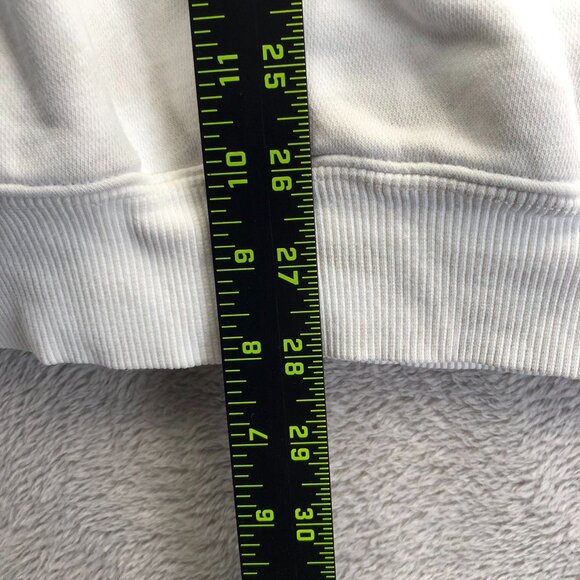 Adidas Mens Hooded Sweatshirt Size 2XL White Pullover Classic Embroidered Casual - Picture 6 of 9